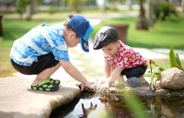 baby boys childhood playing