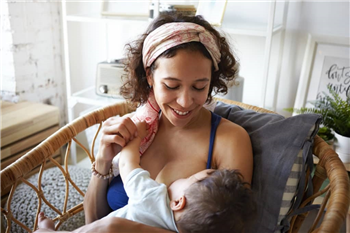 mum breastfeeding her baby