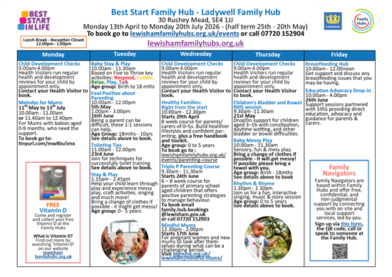 Ladywell Spring 2026 Timetable
